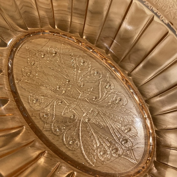 Vintage Federal Glass/Jeanette Adams Pink Depression Glass Vegetable Bowl - Picture 5 of 5